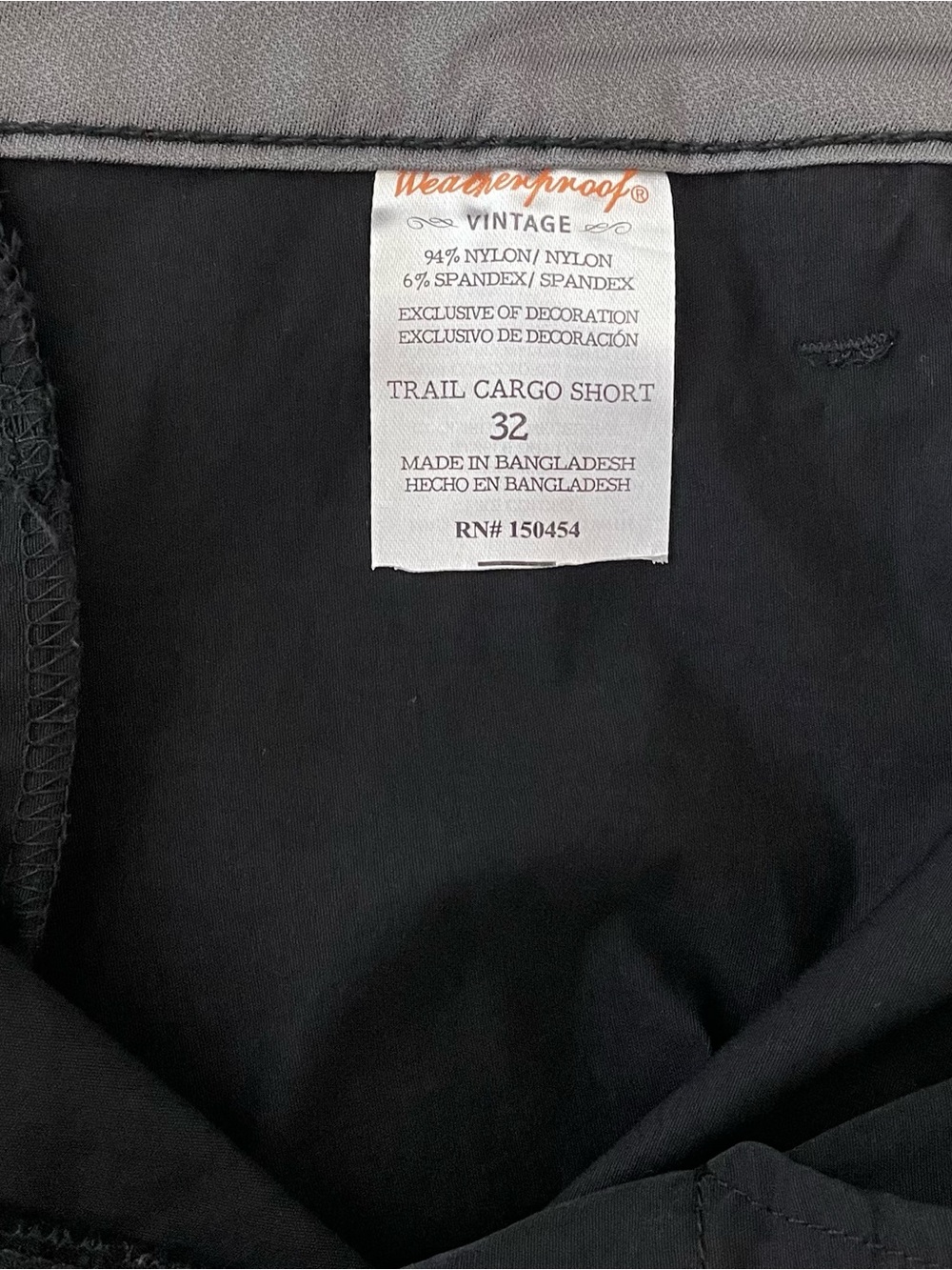Weatherproof Vintage Men's UPF 50 Stretch Performance Tech Shorts, Black, 32 - Picture 10 of 11